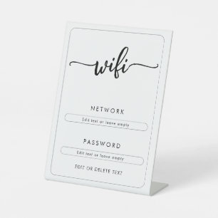 Wifi-netwerk en wachtwoord Zakelijk detailhandel Reclamebord Met Voetstuk