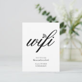 Wifi-netwerk- en wachtwoordcode briefkaart (Staand voorkant)