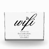 Wifi-netwerk- en wachtwoordcode fotoblokken (Voorkant)