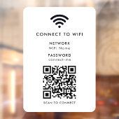 Wifi Netwerk | QR Code Internet Wachtwoord Wit Raamsticker (Vel 2)