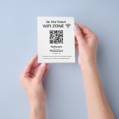 WiFi-netwerk | QR-code internetscan om verbinding  Flyer (Hand)
