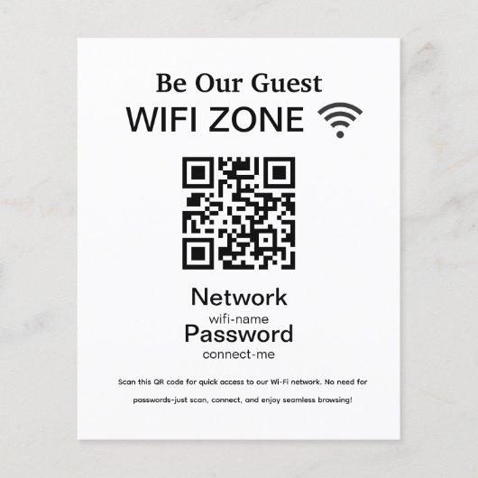 WiFi-netwerk | QR-code internetscan om verbinding  Flyer (Voorkant)