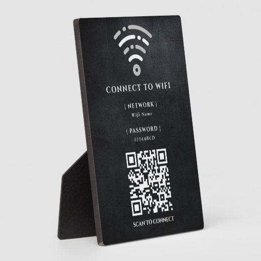 WiFi-netwerk | QR-code internetscan om verbinding  Fotoplaat (Zijkant)