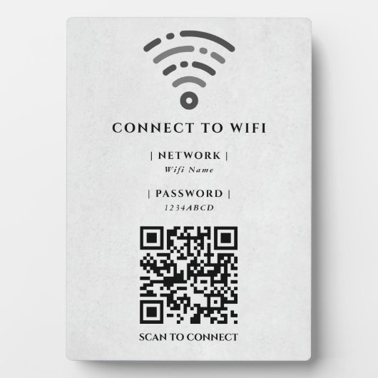 WiFi-netwerk | QR-code internetscan om verbinding  Fotoplaat (voorkant)