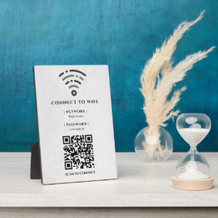 WiFi-netwerk   QR-code internetscan om verbinding  Fotoplaat