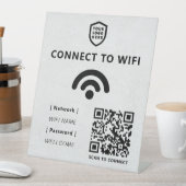 WiFi-netwerk | QR-code internetscan om verbinding  Reclamebord Met Voetstuk (Insitu)