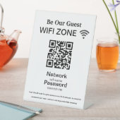 WiFi-netwerk | QR-code internetscan om verbinding  Reclamebord Met Voetstuk (Insitu)