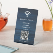 WiFi-netwerk Scan QR-code om verbinding te maken m Reclamebord Met Voetstuk (Insitu)