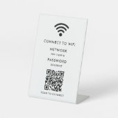 WiFi-netwerk | Scan QR-code om verbinding te maken Reclamebord Met Voetstuk (Voorkant)
