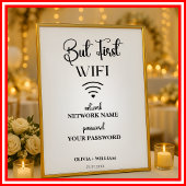 Wifi Netwerk Wachtwoord Elegant Modern Wedding Sig Poster