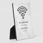 Wifi Network and Password Black Plaque (Côté)