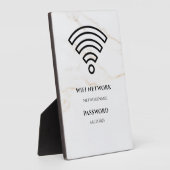 Wifi Network and Password Black Plaque (Côté)