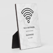 Wifi Network and Password Black Plaque (Côté)