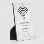Wifi Network and Password Black Plaque (Côté)