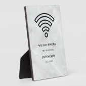 Wifi Network and Password Black Plaque (Côté)