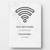 Wifi Network and Password Black Plaque (Devant)