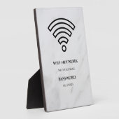 Wifi Network and Password Black Plaque (Côté)