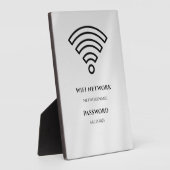 Wifi Network and Password Black Plaque Fotoplaat (Zijkant)