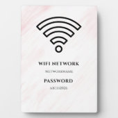 Wifi Network and Password Black Plaque Fotoplaat (voorkant)