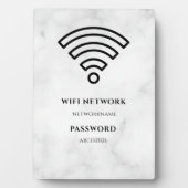 Wifi Network and Password Black Plaque Fotoplaat (voorkant)