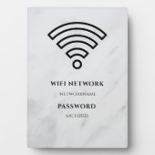 Wifi Network and Password Black Plaque Fotoplaat (voorkant)