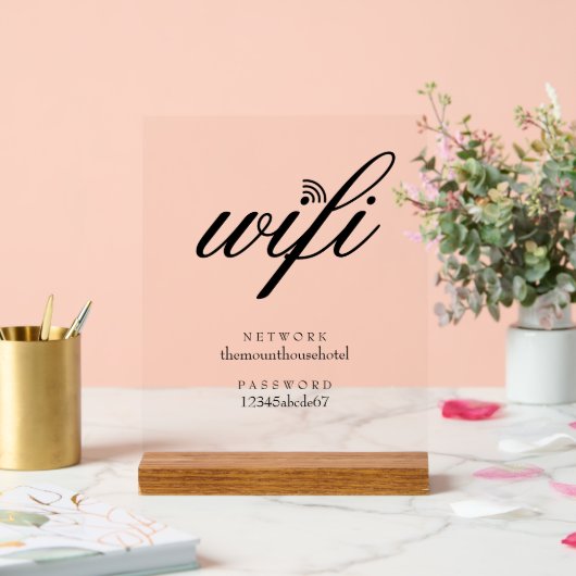 Wifi Network and Password Business Retail (Mariage)