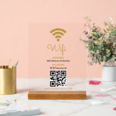 Wifi Network and Password Business Retail Acryl Bord (Huwelijk)
