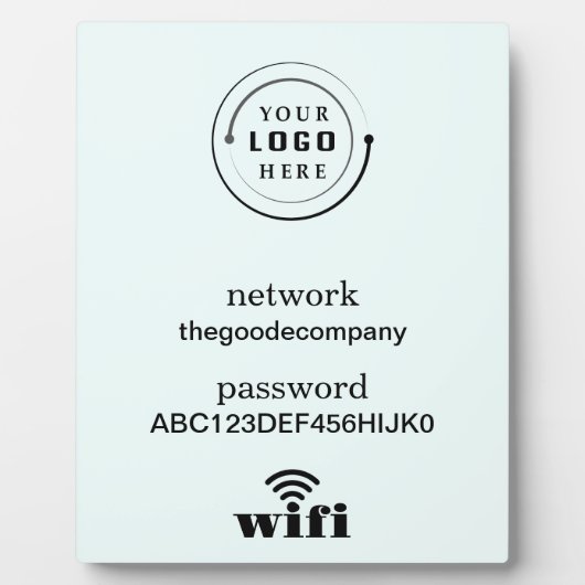 Wifi Network and Password Business Retail Fotoplaat (Voorkant)