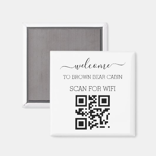 Wifi Network and Password Business Retail plaque Magneet (Voorkant / Achterkant)