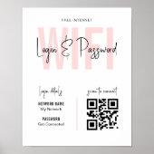 Wifi Network and Password Business Retail Poster (Voorkant)