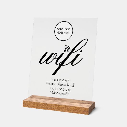 Wifi Network and Password Logo (Angle)