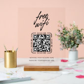 Wifi Network QR Code Black Modern Business (Mariage)