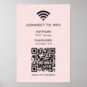 Wifi Network QR-code Internet Scan om verbinding t Poster (Voorkant)