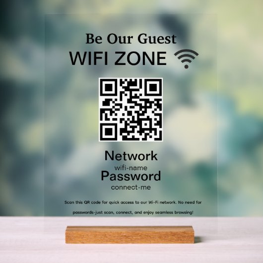 Wifi Network | QR Code Internet Scan to Connect (Neutre)