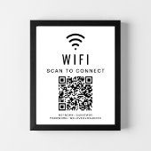 WiFi Network Scan om QR-code te verbinden Poster