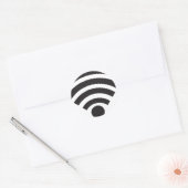 Wifi network symbol ronde sticker (Envelop)