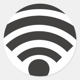 Wifi network symbol ronde sticker
