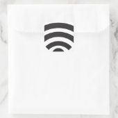 Wifi network symbol vierkante sticker (Tas)