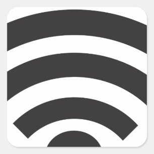 Wifi network symbol vierkante sticker