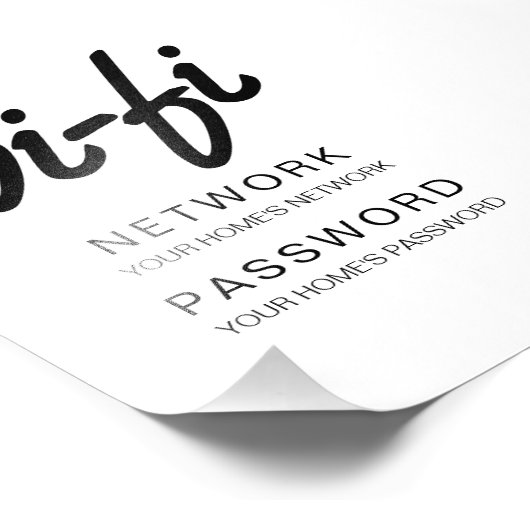 Wifi Passcode Afdrukken voor Framing en Weergave Foto Afdruk (Hoek)