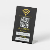Wifi Password and Network Personalized  Reclamebord Met Voetstuk (Voorkant)