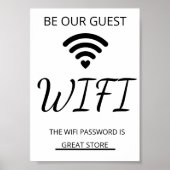 Wifi Password Business Poster (Voorkant)