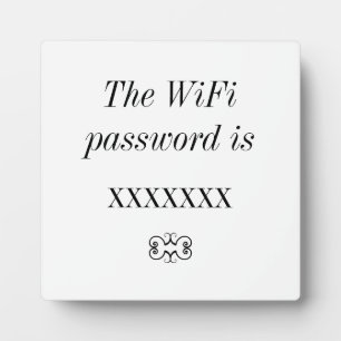 WiFi Password Guest Room Tabletop Plaque Fotoplaat