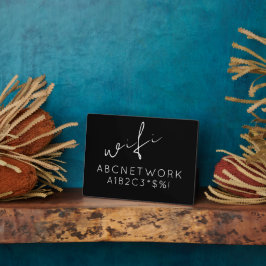 Wifi Password Sign Black Fotoplaat