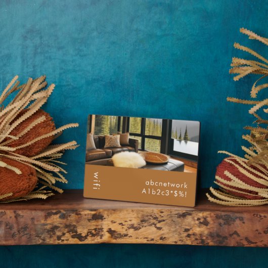 Wifi Password Sign Foto Plaque Fotoplaat (Zijkant)