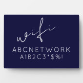 Wifi Password Sign Navy Blue Fotoplaat (voorkant)