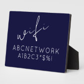Wifi Password Sign Navy Blue Fotoplaat (Zijkant)