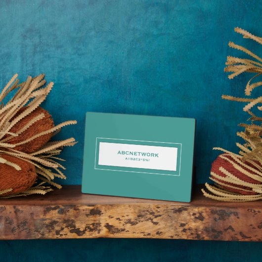 Wifi Password Sign Turqouise Fotoplaat (Zijkant)