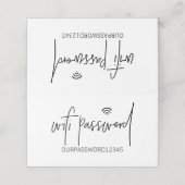 Wifi Password Table SIGN Place Card (Buitenkant ongevouwen)