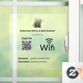 Wifi QR Code Business Logo Window Cling Raamsticker (Huis)